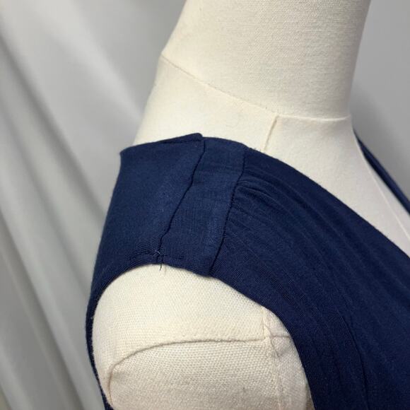 Caslon V-neck Maxi Dress Womens XXL Navy Blue Rayon Spring Classic Summer New - Picture 9 of 13